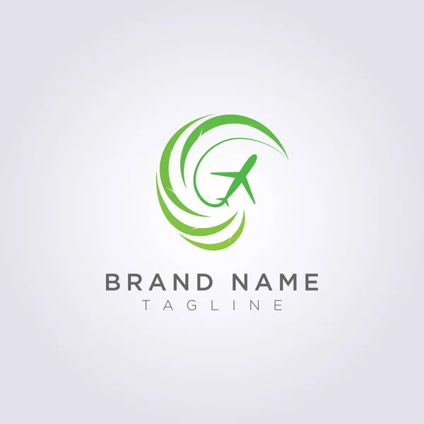 Logo Design Foglie circolari combinate con forme e piani astratti per il tuo Business o Brand — Vettoriale Stock