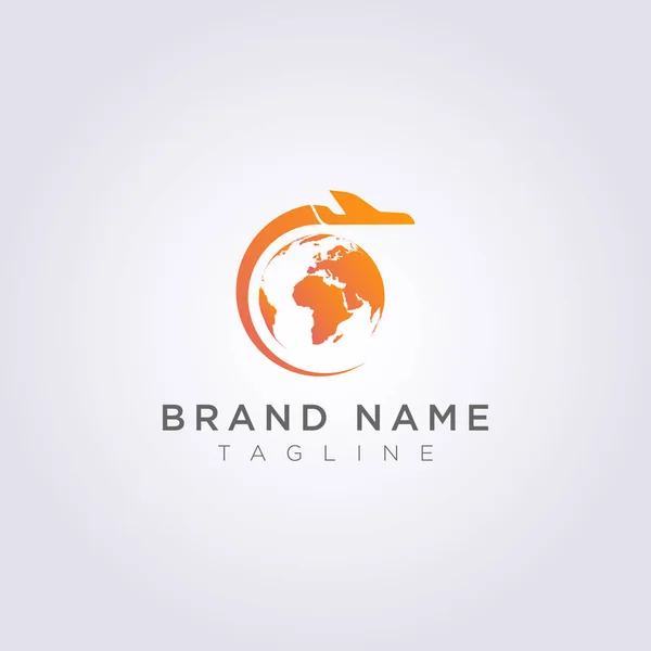 Logo Design incorpora círculos de tierra con planos para su Negocio o Marca — Vector de stock