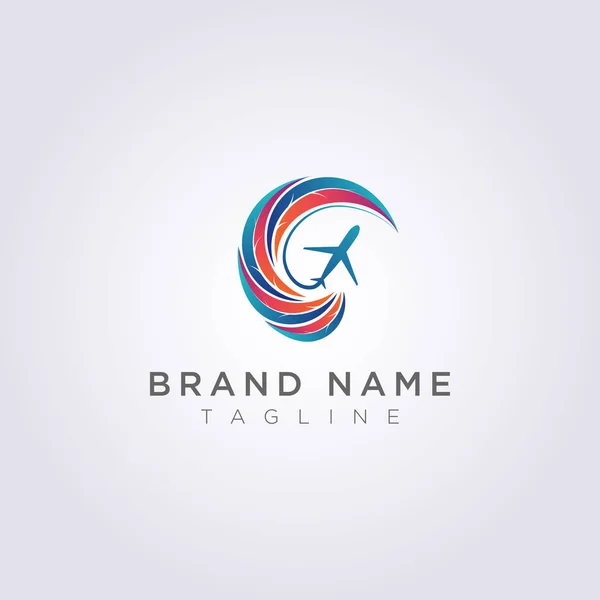 Logo Design Foglie circolari combinate con forme e piani astratti per il tuo Business o Brand — Vettoriale Stock