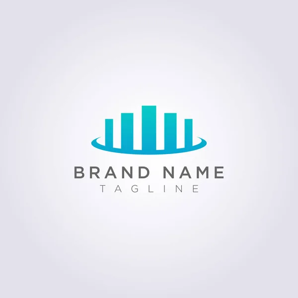 Logo Design from a combined bar chart symbol with a crown for your Business or Brand