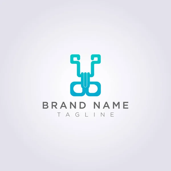 Klem logo ontwerp voor uw bedrijf of merk — Stockvector