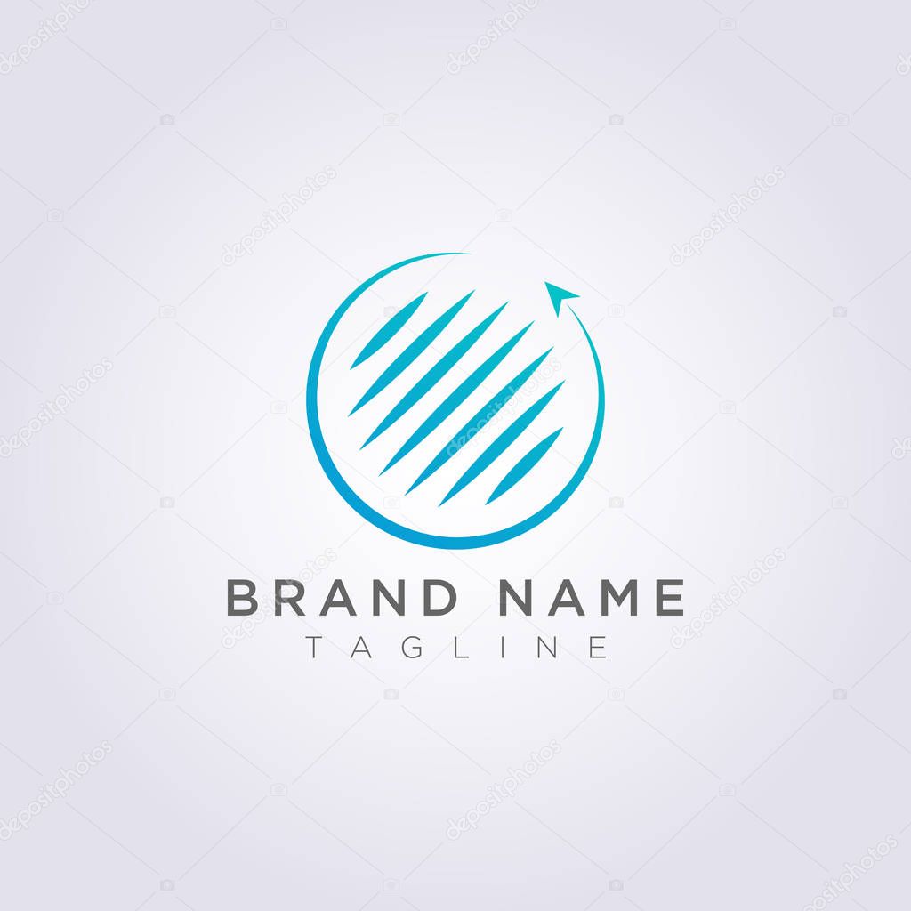 Vector Symbol Design Circle plane logo icon