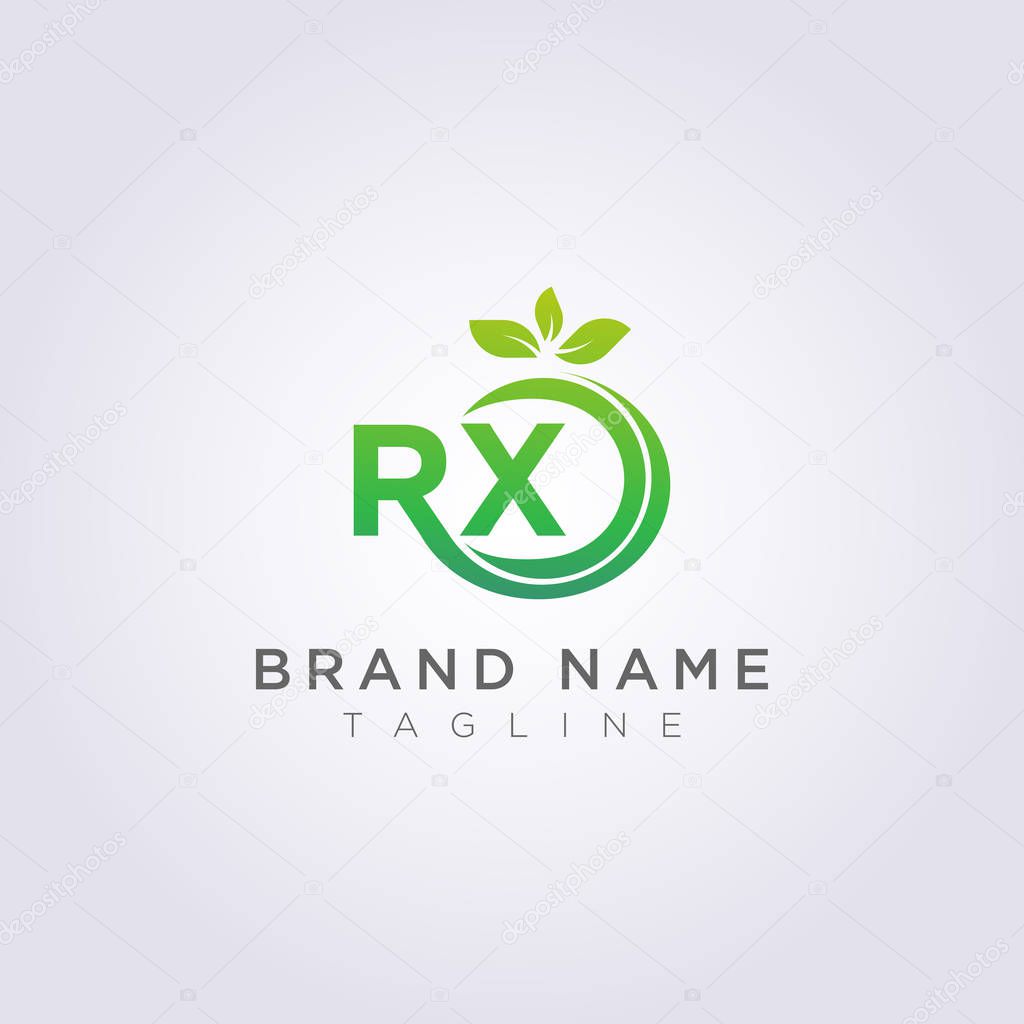Logo Vector Leaf Icon Design RX Letter Symbol