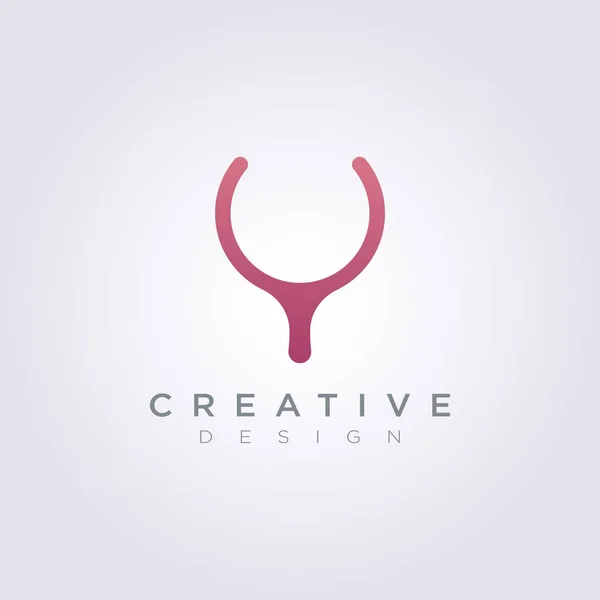 Vektör Logo Tasarım Sembol Simge Mektup Y Mancınık — Stok Vektör