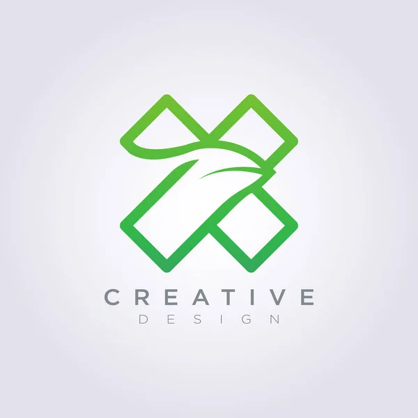 Letra X Plantilla Decorativa Diseño Compañía Logo Vector Símbolo Icono — Vector de stock