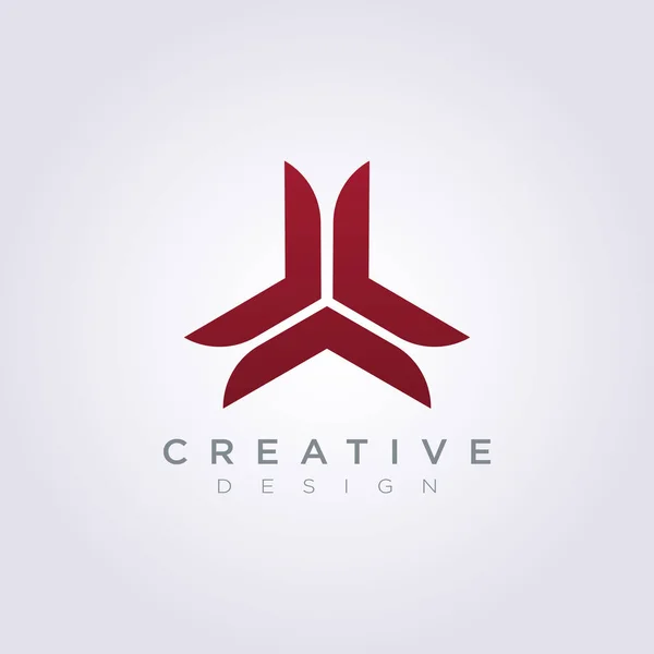 Abstrato Triângulo Decorativo Hélice Vector Design Símbolo Logo Template Icon — Vetor de Stock