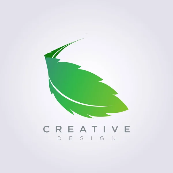 Folha Vector Forma Design Clipart Símbolo Logo Art Template —  Vetores de Stock