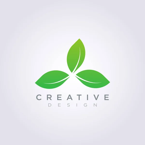 Hoja Vector Forma Diseño Clipart Símbolo Logo Plantilla de Arte — Vector de stock
