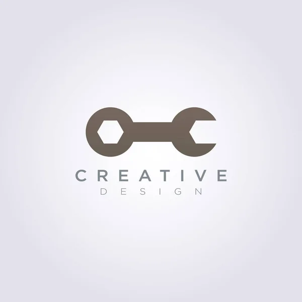 Getriebe Kreis Mechaniker Vektor Illustration Design Cliparts Symbol Logo Vorlage — Stockvektor