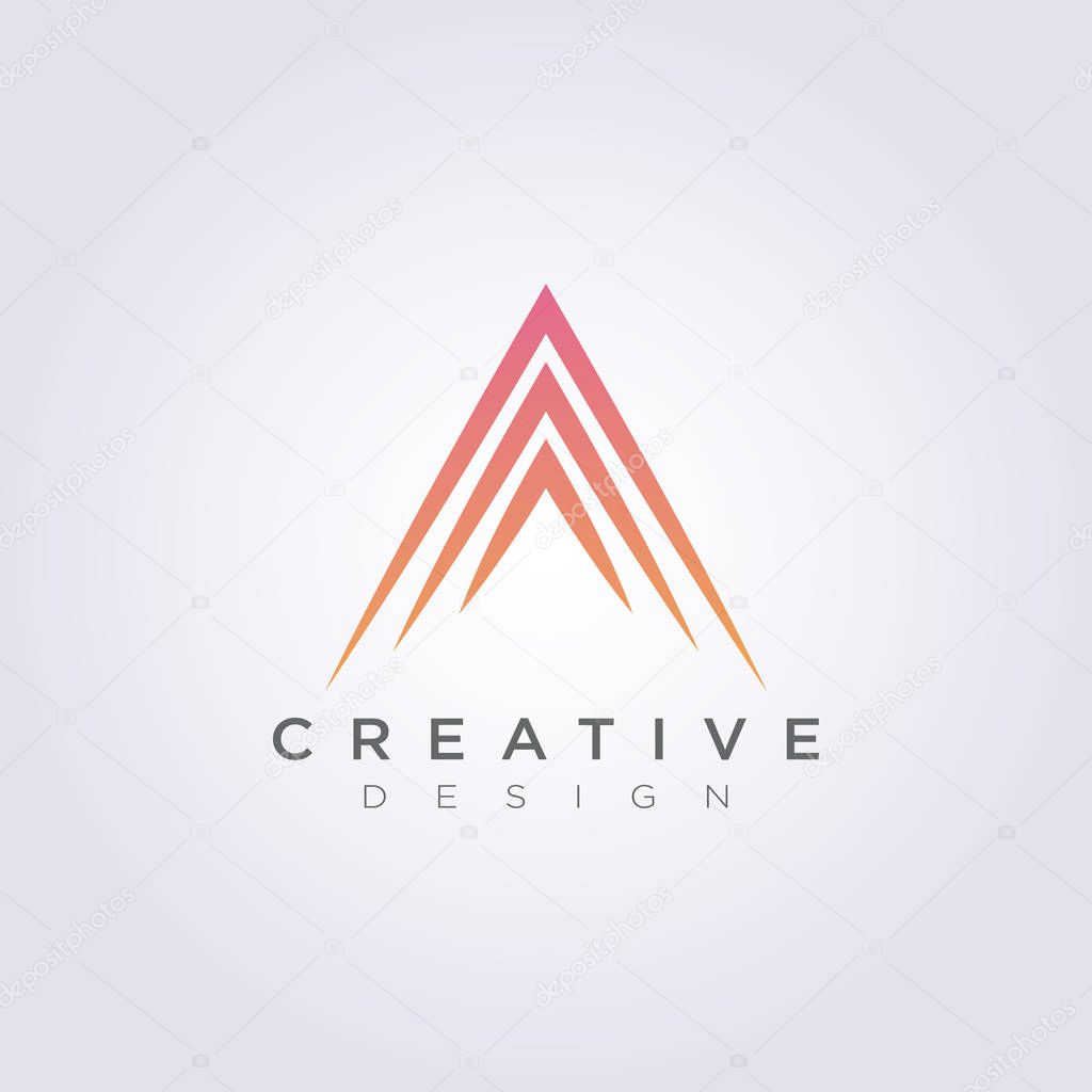 Abstract Triangle Vector Illustration Design Clipart Symbol Logo Template