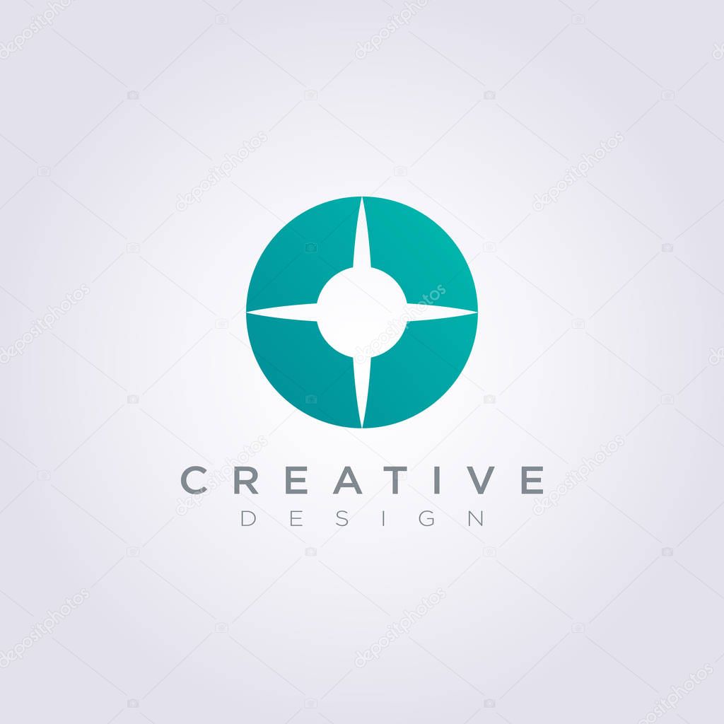 Compass Vector Illustration Design Clipart Symbol Logo Template.