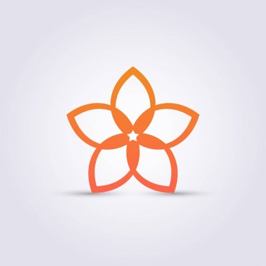Modern Soyut Yıldız Çiçek Vektör. Tasarım yaprak logolar, lotus, gül, güzel laleler. Sağlık, spa, kozmetik, butikler, lüks ve renkli için.