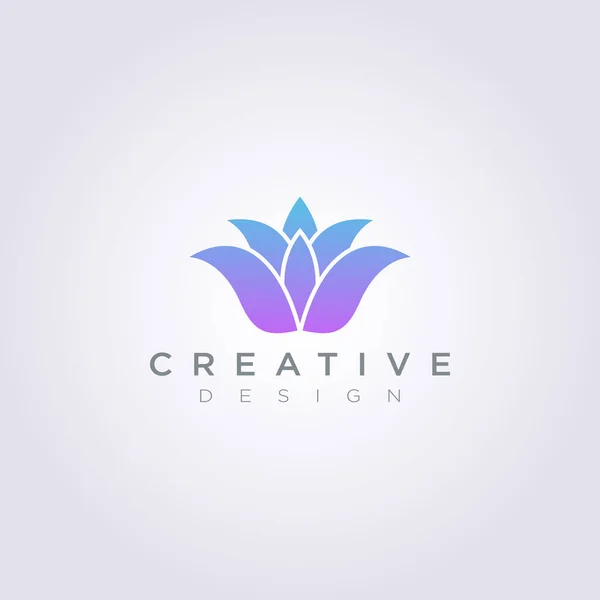 Kreis schöne Blume Vektor Illustration Design Cliparts Symbol Logo Vorlage — Stockvektor