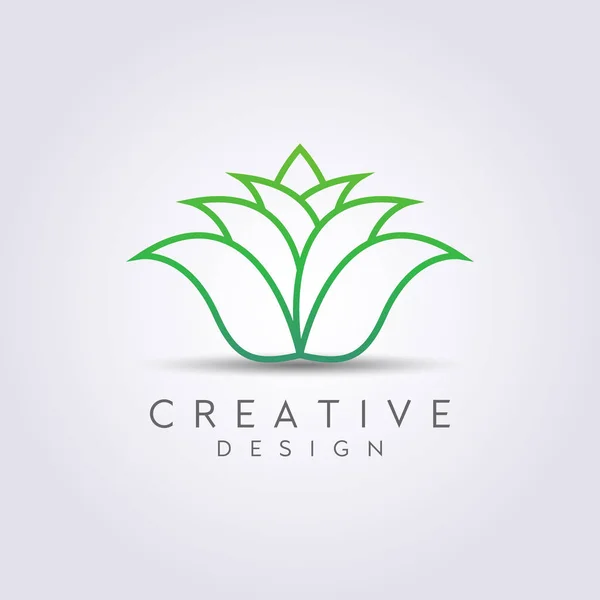 Modern abstrakt blomma vektor. Design Leaf logotyper, Lotus, Rose, vackra tulpaner. För hälsa, Spa, kosmetika, boutiquer, lyxiga och färgglada. — Stock vektor