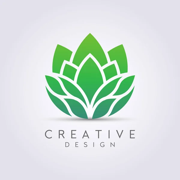 Modern abstrakt blomma vektor. Design Leaf logotyper, Lotus, Rose, vackra tulpaner. För hälsa, Spa, kosmetika, boutiquer, lyxiga och färgglada. — Stock vektor
