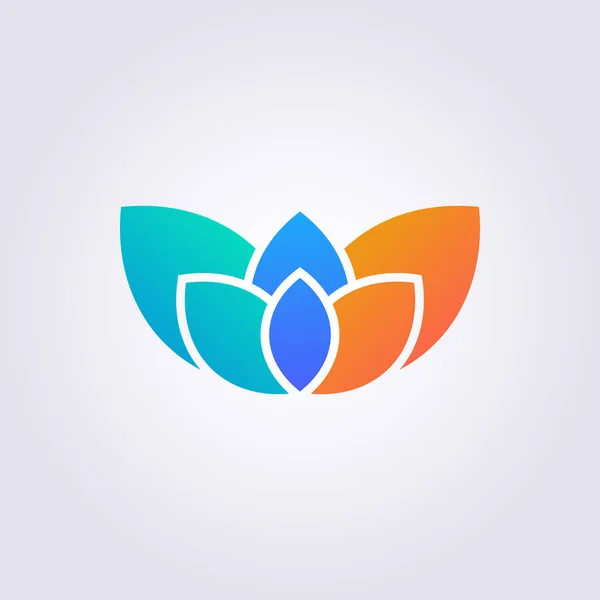 Moderne abstracte bloem vector. Ontwerp blad logo's, Lotus, roos, mooie tulpen. Voor gezondheid, Spa, cosmetica, boetieks, luxe en kleurrijke. — Stockvector