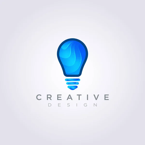 Modèle de logo de logo de clipart de conception d'illustration vectorielle décorative et moderne de cercle de fleur de lampe ou de bulpe — Image vectorielle