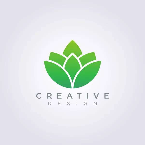 Kreis schöne Blume Vektor Illustration Design Cliparts Symbol Logo Vorlage — Stockvektor