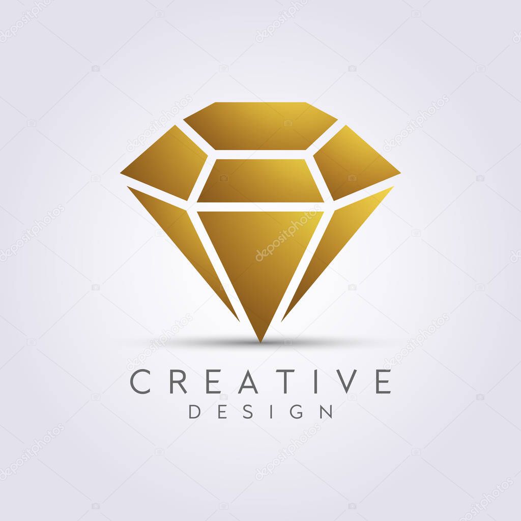 Beautiful and Luxurious Diamond. Vector Illustration Design Clipart Symbol Logo Template