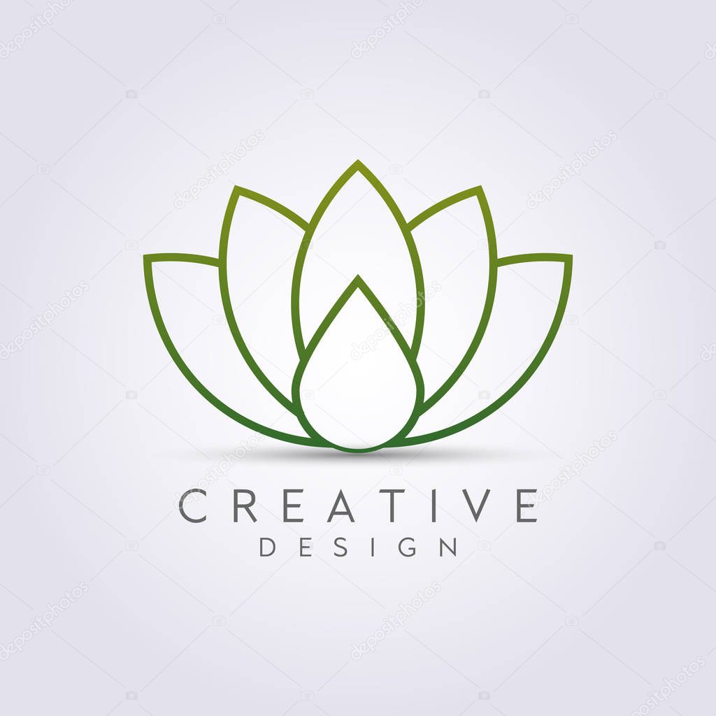 Modern Abstract Flower Vector. Design leaf logos, lotus, rose, beautiful tulips. For health, spa, cosmetics, boutiques, luxurious and colorful.