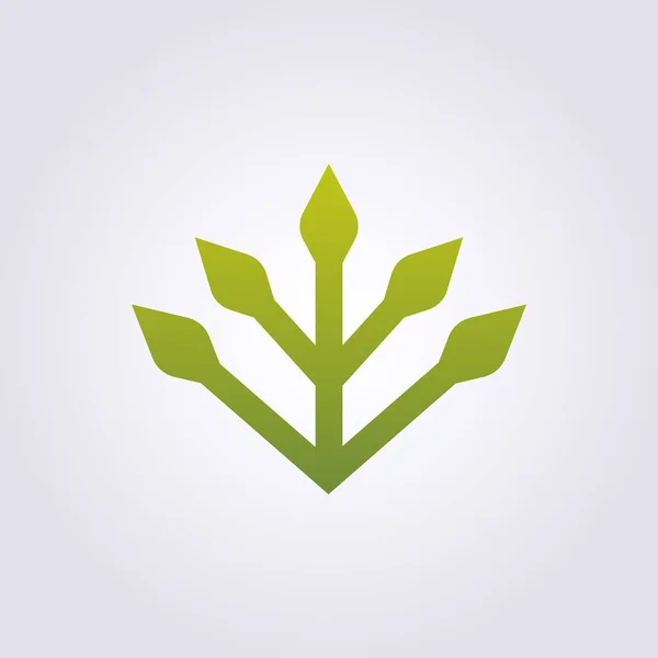 Moderne eenvoudige boom vector illustratie ontwerp clipart symbool logo sjabloon — Stockvector