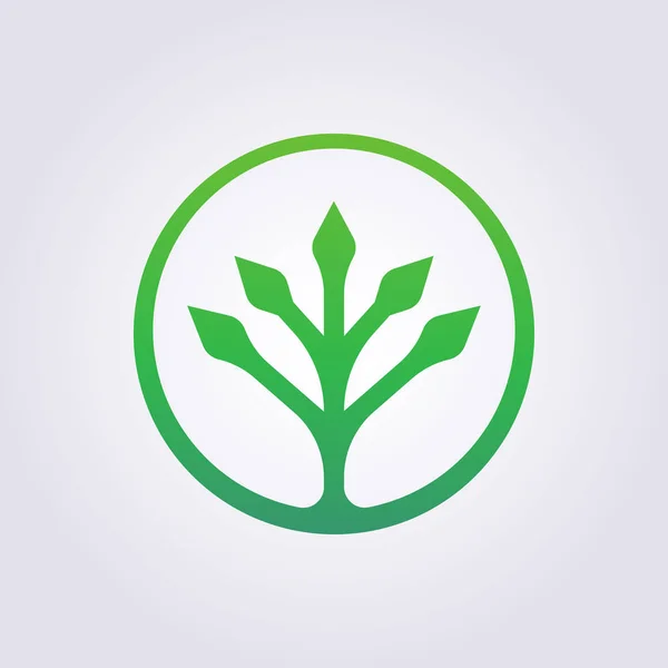 Nowoczesny prosty drzewo wektor ilustracja projekt clipart symbol logo szablon — Wektor stockowy