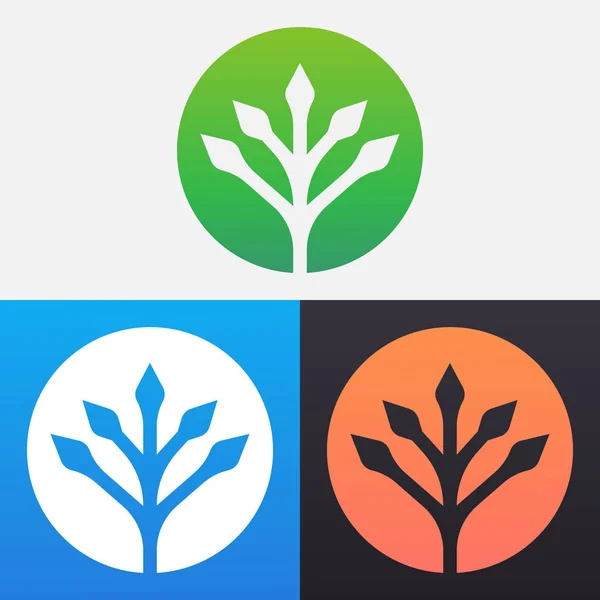 Modèle simple moderne de logo de symbole de clipart de conception d'illustration de vecteur d'arbre — Image vectorielle