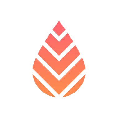 Soyut şekiller ile yaprakları. Doğa ile ilgili işletmeler için modern logo tasarımı