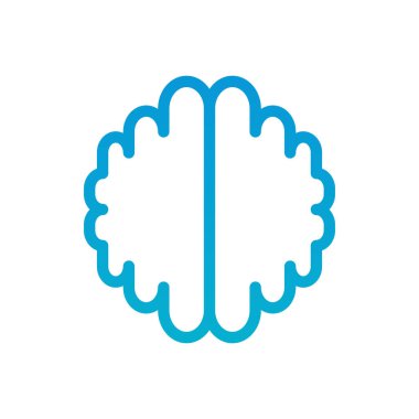 Modern bir formu olan beyin. Teknoloji işletmeleri için logo tasarımı