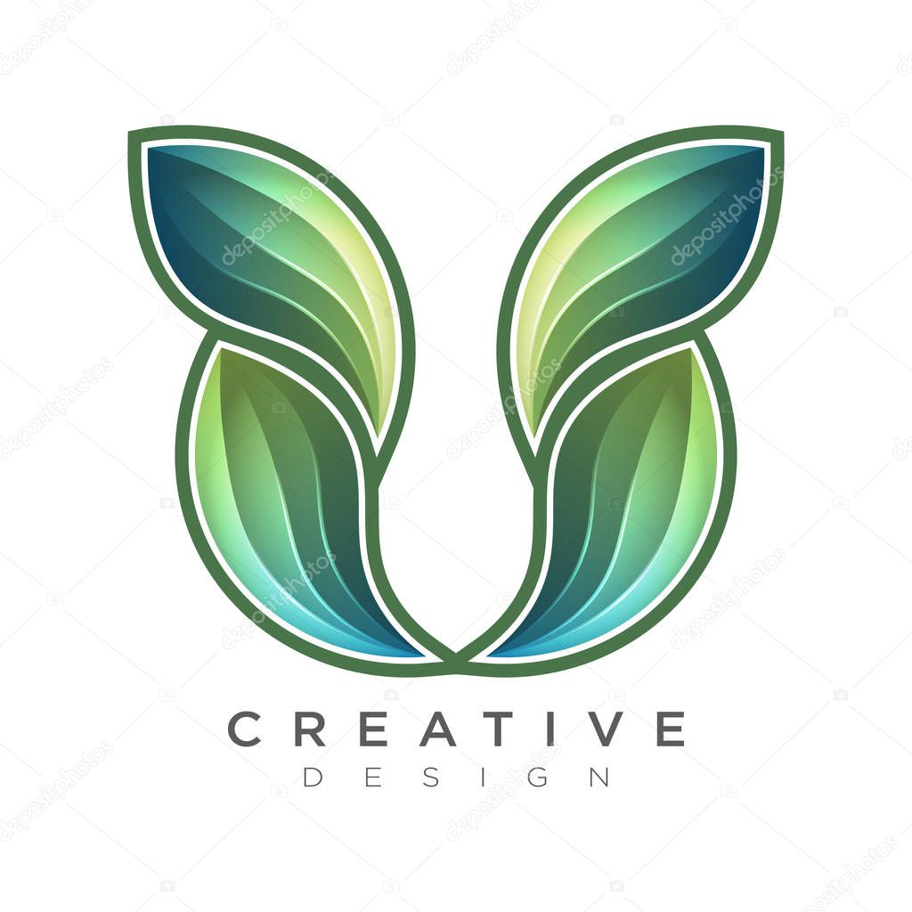 Vector Flowers with bright colors. A logo for businesses around beauty or nature. Design for brands and labels