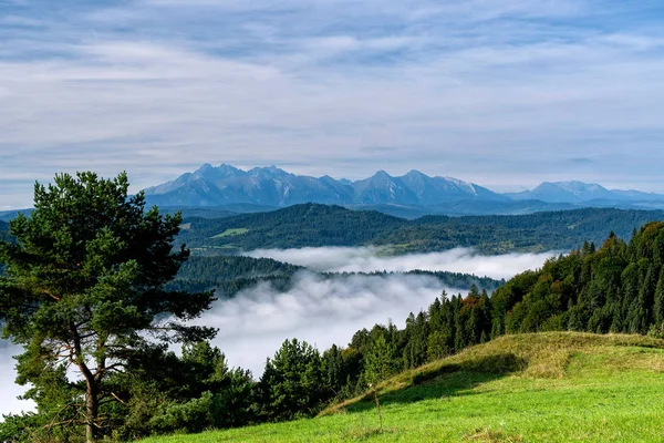 Beautiful Landscape Pieniny National Park Slovakia Autumn Mountain Landscape Sunny — Stock Photo, Image
