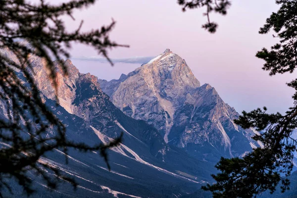 Güzel Bir Sabah Sahne Dolomit Alps Cortina Ampezzo Kuzey Talya — Stok fotoğraf