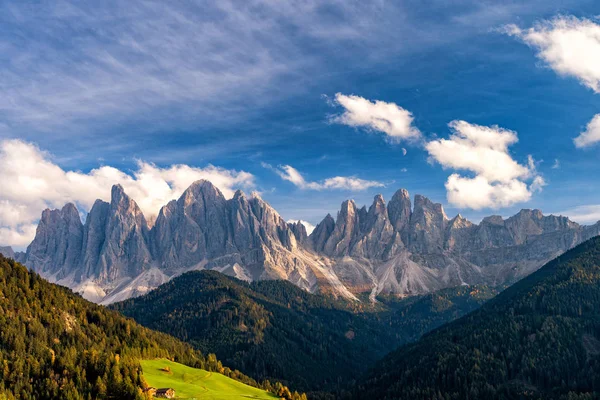 Geisler Lub Odle Dolomity Grupy Kolorowe Sceny Jesień Europy Alpy — Zdjęcie stockowe