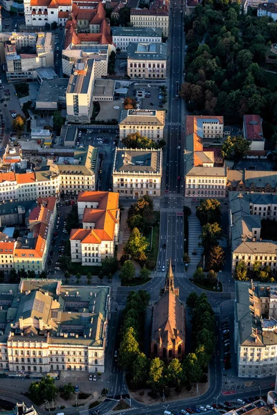 Vista Aérea Del Centro Histórico Brno República Checa — Foto de Stock