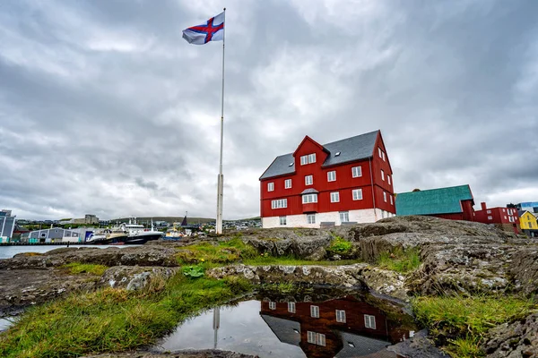 Capital Torshavn Las Islas Feroe Atlántico Norte Escena Urbana Escándalo — Foto de Stock