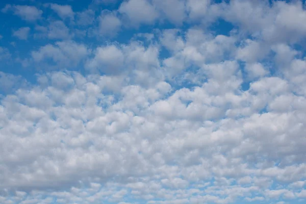 White color clouds cover the blue sky