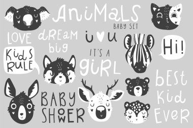 Cadılar Bayramı simgelerinin vektör illüstrasyonu