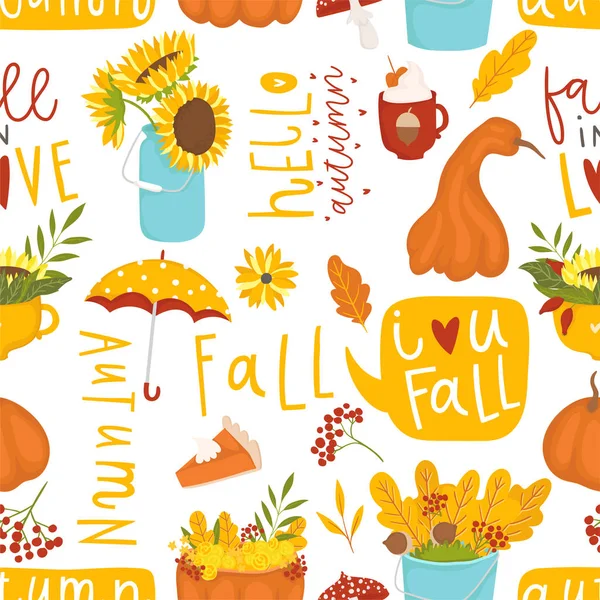 Fondo Otoño Colorido Ilustración Vectorial — Vector de stock