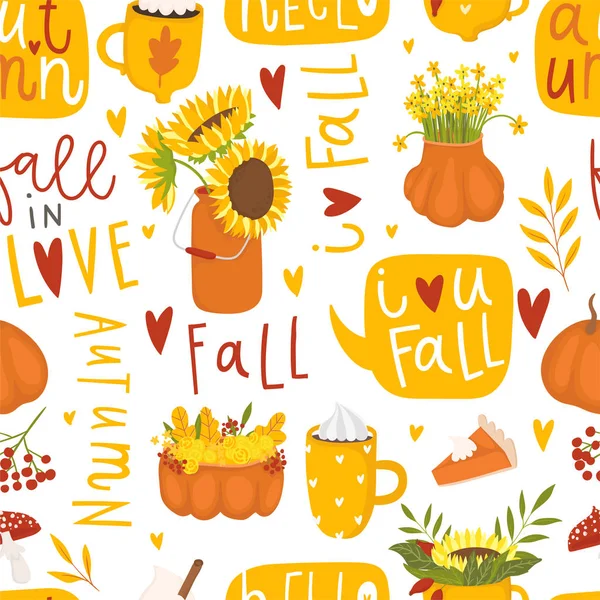 Kleurrijke Herfst Achtergrond Vector Illustratie — Stockvector