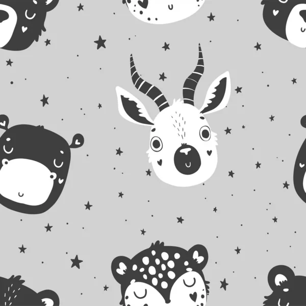 Cute Hand Drawn Seamless Pattern — Stock Vector