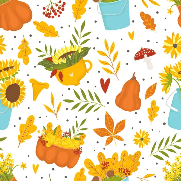 Colorful Autumn Illustration Vector — Stock Vector