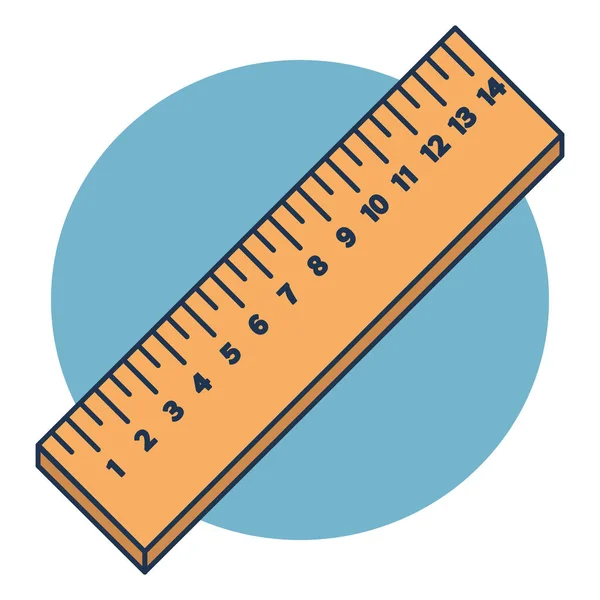 Vektorová dřevěná pravítka na centimetru izolovaně na modrém pozadí — Stockový vektor