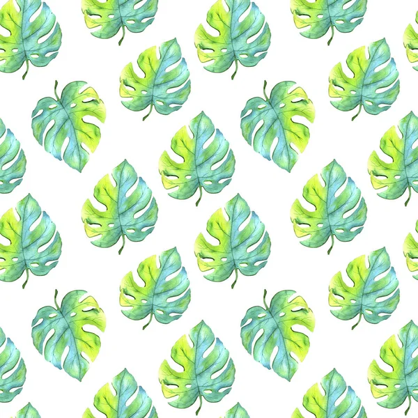 Watercolor tropical floral illustration set with green leaves for wedding stationary, greetings, wallpapers, fashion, backgrounds, textures