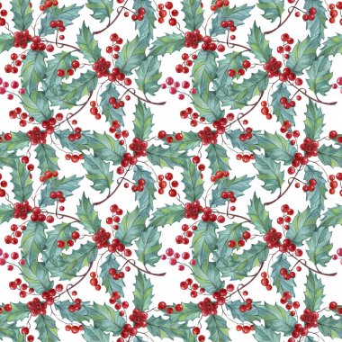 Beyaz arka planda Noel çiçekleri deseni. Kış tatili teması. Kartpostallar, posterler, web sayfaları ve tekstil için uygun.