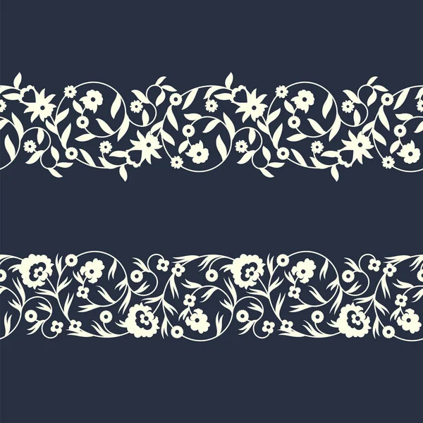 Векторный Бесшовный Восточный Цветочный Шаблон Границы Дизайн Обложек Печати Деревянных — стоковый вектор