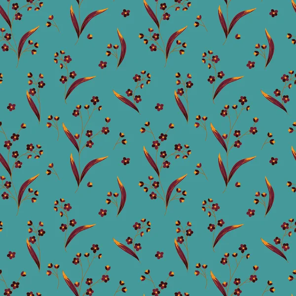 Современный Узор Цветочным Принтом Дизайн Текстиля Обмотки Интерьера — стоковый вектор