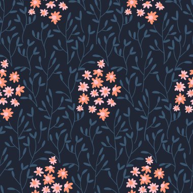 el ile sorunsuz vektör kalıbı papatya çiçekler çizilmiş. Tekstil için tasarım. kapakları, ambalaj