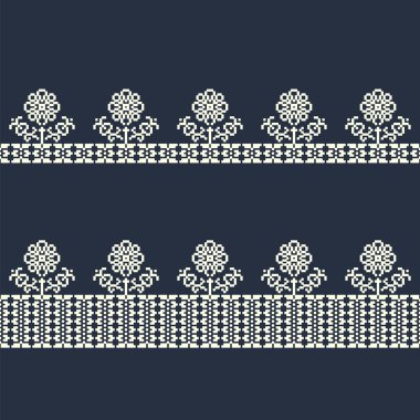 sorunsuz vektör vintage süs şerit sınır tasarlamak. renk örneği panelinde sorunsuz şablonu 