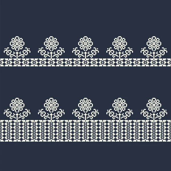 Design Bordure Ruban Décoratif Vintage Vectoriel Sans Couture Gabarit Sans — Image vectorielle