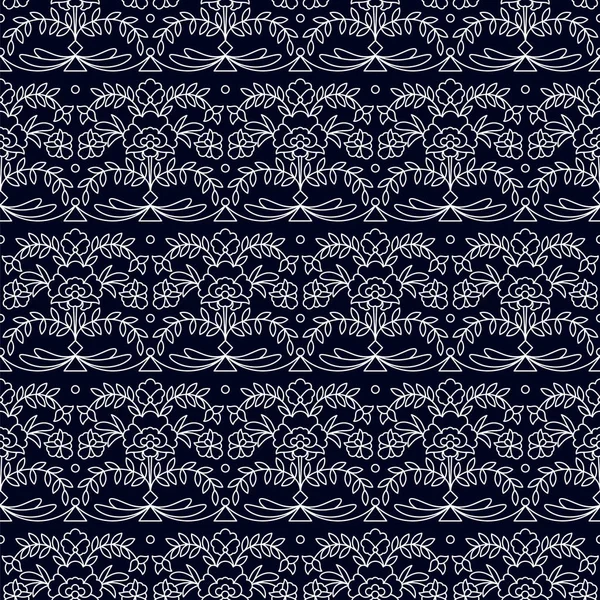 Бесшовный Узор Цветочным Орнаментом Искушая Часовой Панели Дизайн Текстиля Интерьера — стоковый вектор